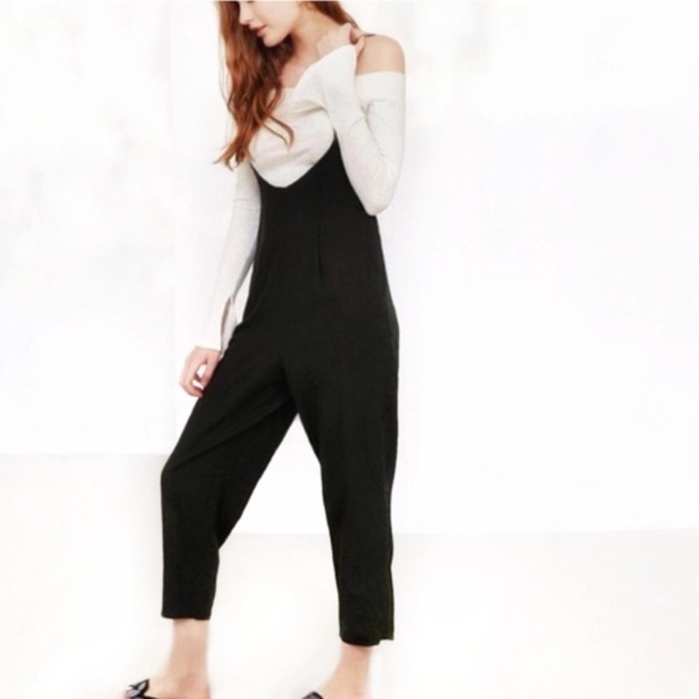 Silence + Noise Black Linen Jumpsuit - 6